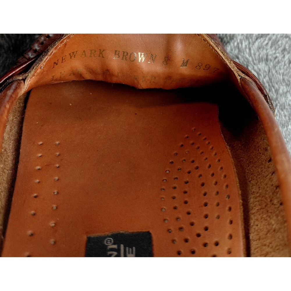 Giorgio Brutini Mens Newark Brown Woven Leather Tassel Loafers Shoes 8 M 897 - Picture 7 of 8